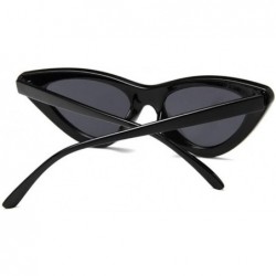 Cat Eye Vintage Sunglasses Glasses Colorful Eyewear - Trans Yellow - CJ199EGQR22 $14.54