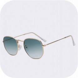 Round 2018 Vintage Brand Designer Square Sunglasses Women Men Designe Retro Driving Mirror Sun Glasses Female Male - CT197Y6O...