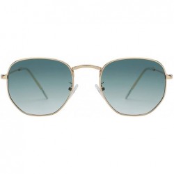 Round 2018 Vintage Brand Designer Square Sunglasses Women Men Designe Retro Driving Mirror Sun Glasses Female Male - CT197Y6O...