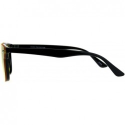 Rimless Mens Color Lens Half Rim Rimless Flat Panel Shield Nerdy Sunglasses - Yellow - CA18CMMW8K3 $12.17