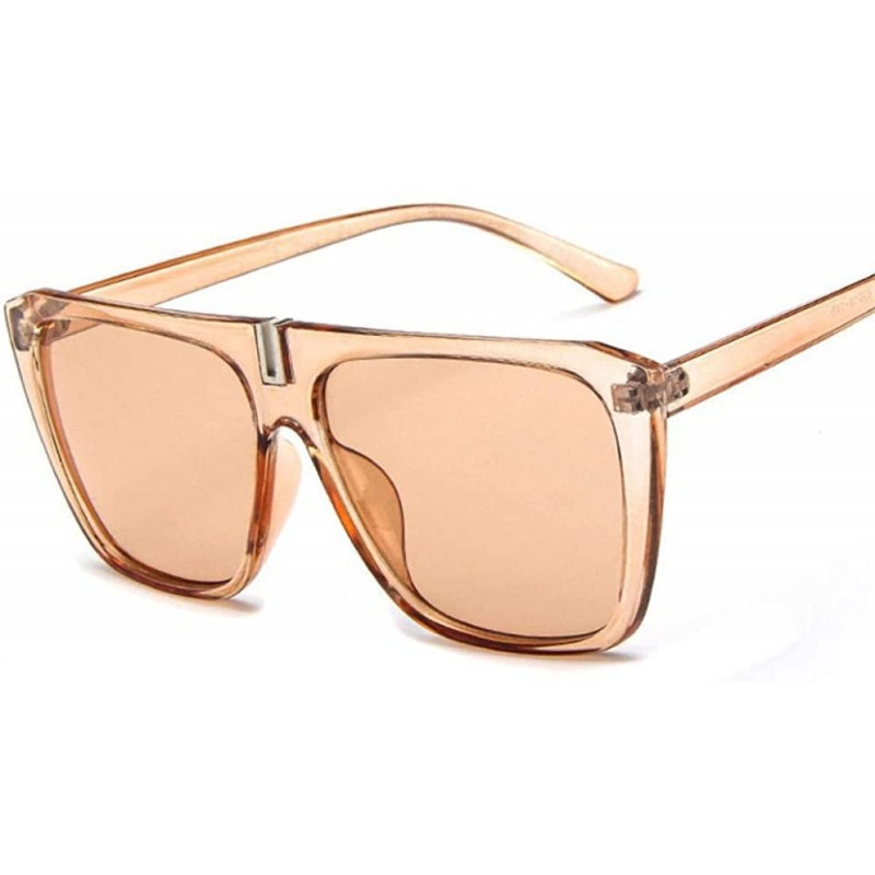 Aviator 2019 Fashion Sunglasses Women Brand Designer Luxury Eyeglasses BlackBlue - Tea - CX18XAKUEOT $10.96