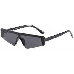 Goggle Unisex One Piece Vintage Eye Sunglasses Retro Eyewear Fashion Radiation Protection - Black - CO18NKMKMAE $20.66