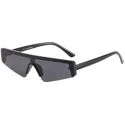 Goggle Unisex One Piece Vintage Eye Sunglasses Retro Eyewear Fashion Radiation Protection - Black - CO18NKMKMAE $20.66