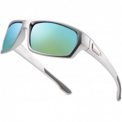 Sport Unisex Sports Sunglasses Driving Glasses Shades for Men Women - Green - C418WU3O3NC $27.30