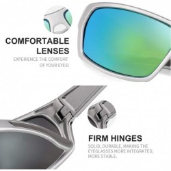 Sport Unisex Sports Sunglasses Driving Glasses Shades for Men Women - Green - C418WU3O3NC $16.31