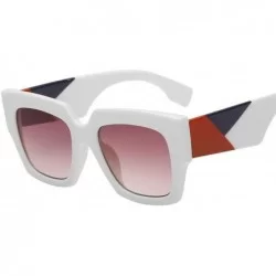 Square Sunglasses Women Luxury Gradient Sun Glasses Big Frame Vintage Eyewear UV400 Square Oversized - 3 - CV18QA8I68X $24.19
