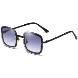 Square Women Sunglasses Fashion Gold Grey Drive Holiday Square Non-Polarized UV400 - Black Grey - C618R6Z97ST $9.98
