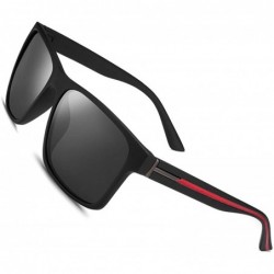Oval Polarized Sunglasses for Men Women Driving Fishing Mens Sunglasses Rectangular Vintage Sun Glasses - C118WQ525YC $10.95