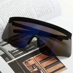 Rimless Oversized Sunglasses Fashion Gradient Glasses - Blue - CW18T5ES7Z5 $11.52