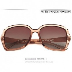 Oversized Oversized Sunglasses Women Luxury Brand Design Elegant Polarized Y6009 C1 BOX - Y6009 C5 Box - CY18XE9HH9R $30.14