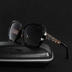 Oversized Oversized Sunglasses Women Luxury Brand Design Elegant Polarized Y6009 C1 BOX - Y6009 C5 Box - CY18XE9HH9R $13.48