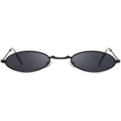 Sport Retro Oval Red Sunglasses Men Women Vintage Metal Frame Sun Glasses Lunette De Soleil Homme UV400 - Silversilver - CR19...