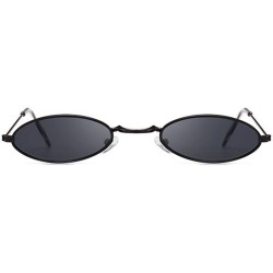 Sport Retro Oval Red Sunglasses Men Women Vintage Metal Frame Sun Glasses Lunette De Soleil Homme UV400 - Silversilver - CR19...