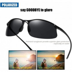 Rimless Polarized Sunglasses Curved Rimless Protection - Matte Black / Gray - CR18RR0XC9Z $14.96