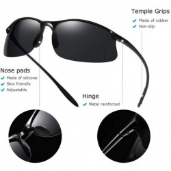 Rimless Polarized Sunglasses Curved Rimless Protection - Matte Black / Gray - CR18RR0XC9Z $14.96