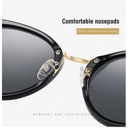 Oversized Oversized Polarized Sunglasses for Women-Round Classic Fashion UV400 Protection 8052 - Black - CG195N2DUS4 $10.75