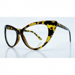 Cat Eye Super Cateyes Vintage Inspired Fashion Mod Chic High Pointed Cat-Eye Glasses Eyewear - C111RJ6OHAX $9.12