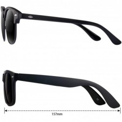 Rectangular Polarized Sunglasses for Men Unisex 2pack - Polarized Sunglasses Men and Women Sunglasses K1911 (black-black) - C...