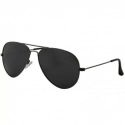 Sport Unisex Sunglasses Double Bridge AVIATOR Metal Frame Polarized UV400 - Metal Gunmetal Frame/ Black Lens - CW18GY4QK87 $1...
