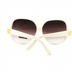 Butterfly Womens Extra Oversized Round Designer Fashion Exposed Lens Butterfly Sunglasses - White - C811LZBE20T $13.48