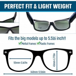 Wrap Fit Over Polarized Sunglasses Driving Clip on Sunglasses to Wear Over Prescription Glasses - Black-brown - CF18SKUGZLN $...