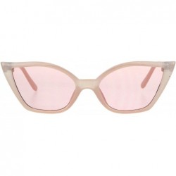 Cat Eye Womens Fancy Retro Chic Cat Eye Plastic Goth Sunglasses - Beige Pink - CD18HD07KQ4 $23.36