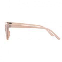 Cat Eye Womens Fancy Retro Chic Cat Eye Plastic Goth Sunglasses - Beige Pink - CD18HD07KQ4 $13.08