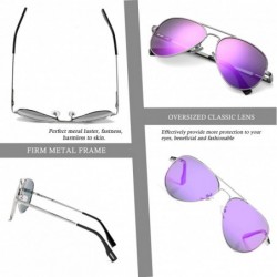 Round Polarized Aviator Sunglasses for Men Women- Lightweight Metal Frame Sun Glasses UV400 Protection - C819DLQ3ND8 $19.48