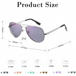 Round Polarized Aviator Sunglasses for Men Women- Lightweight Metal Frame Sun Glasses UV400 Protection - C819DLQ3ND8 $19.48