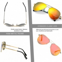 Round Polarized Aviator Sunglasses for Men Women- Lightweight Metal Frame Sun Glasses UV400 Protection - C819DLQ3ND8 $19.48