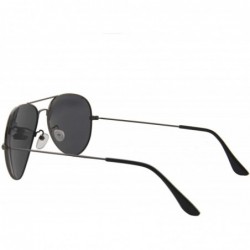 Sport Unisex Sunglasses Double Bridge AVIATOR Metal Frame Polarized UV400 - Metal Gunmetal Frame/ Black Lens - CW18GY4QK87 $9.69