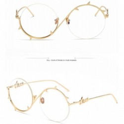 Rimless Oversized Round Circle Mirrored Hippie Hipster Male Lady Fashion Retro Sunglasses - Metal Frame - Gold - CI18CTH7UQI ...