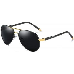 Sport Polarized Sunglasses for Men and Women Unbreakable Frame UV400 - Gold - CG19978R8EL $44.66