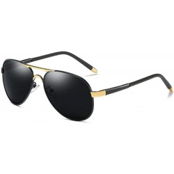 Sport Polarized Sunglasses for Men and Women Unbreakable Frame UV400 - Gold - CG19978R8EL $19.98