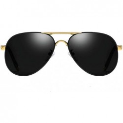 Sport Polarized Sunglasses for Men and Women Unbreakable Frame UV400 - Gold - CG19978R8EL $19.98