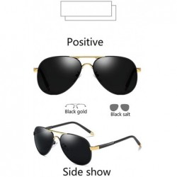 Sport Polarized Sunglasses for Men and Women Unbreakable Frame UV400 - Gold - CG19978R8EL $19.98