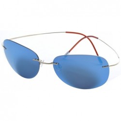 Rimless rimless titanium polarized Sunglasses - Gold - CZ12HKIT9CL $20.53