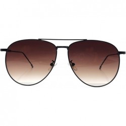 Oversized 97025 Premium Oversized Flat Aviator Mirrored Sunglass Womens Mens - Premium Flat - CR18YQTUMHR $16.43