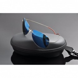 Rimless rimless titanium polarized Sunglasses - Gold - CZ12HKIT9CL $20.53