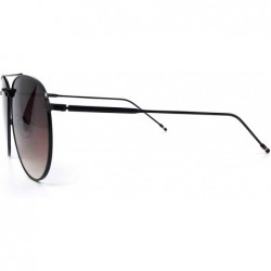 Oversized 97025 Premium Oversized Flat Aviator Mirrored Sunglass Womens Mens - Premium Flat - CR18YQTUMHR $16.43