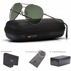 Sport Aviator Sunglasses Polarized for Men Women-Mirror/Non-mirror UV400 with Case - Grey Green/Small Size - CZ194OYWANX $17.77