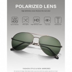Sport Aviator Sunglasses Polarized for Men Women-Mirror/Non-mirror UV400 with Case - Grey Green/Small Size - CZ194OYWANX $17.77