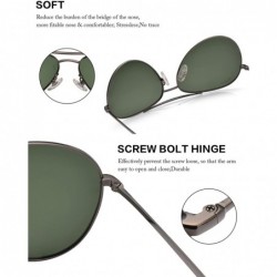 Sport Aviator Sunglasses Polarized for Men Women-Mirror/Non-mirror UV400 with Case - Grey Green/Small Size - CZ194OYWANX $17.77