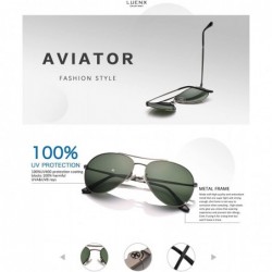 Sport Aviator Sunglasses Polarized for Men Women-Mirror/Non-mirror UV400 with Case - Grey Green/Small Size - CZ194OYWANX $17.77