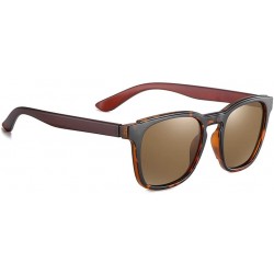 Square Square Sunglasses Men Polarized Driving Frame Travel Fishing Sunglasses Male - C2brown - C1194OEXQY0 $35.53