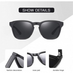 Square Square Sunglasses Men Polarized Driving Frame Travel Fishing Sunglasses Male - C2brown - C1194OEXQY0 $35.53