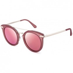 Aviator Full frame sunglasses- round PC lens polarized sunglasses - D - CY18RY82GNN $95.58