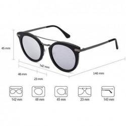 Aviator Full frame sunglasses- round PC lens polarized sunglasses - D - CY18RY82GNN $35.27