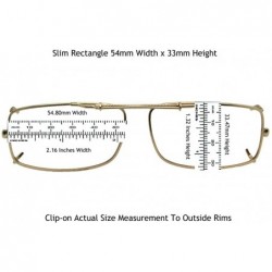 Rimless Slim Rectangle Non Polarized Yellow Lens Clip on Sunglasses - Bronze-non Polarized Yellow Lens - CE189OO37DE $16.96