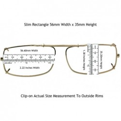 Rimless Slim Rectangle Non Polarized Yellow Lens Clip on Sunglasses - Bronze-non Polarized Yellow Lens - CE189OO37DE $16.96